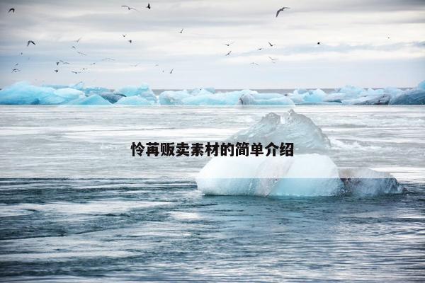 怜苒贩卖素材的简单介绍