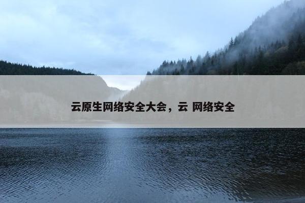 云原生网络安全大会，云 网络安全