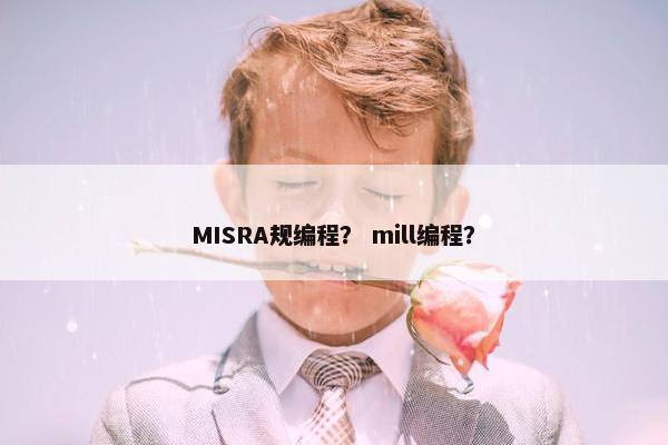 MISRA规编程？ mill编程？
