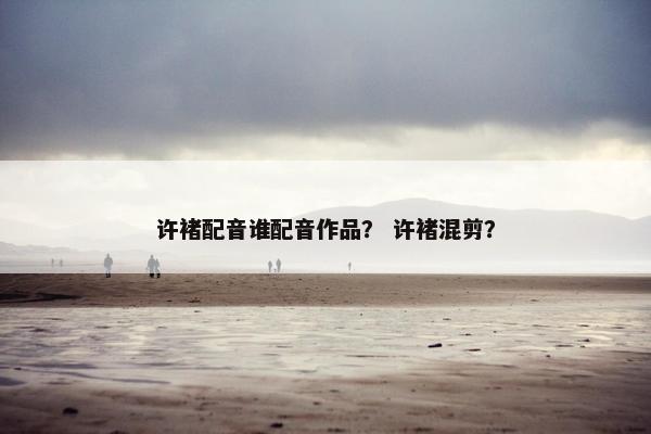许褚配音谁配音作品？ 许褚混剪？