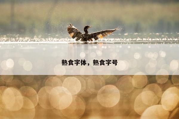 熟食字体，熟食字号