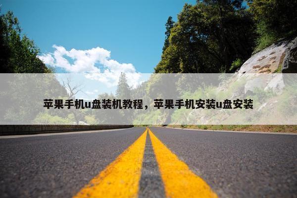 苹果手机u盘装机教程，苹果手机安装u盘安装