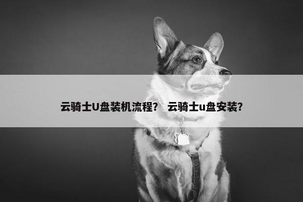 云骑士U盘装机流程？ 云骑士u盘安装？