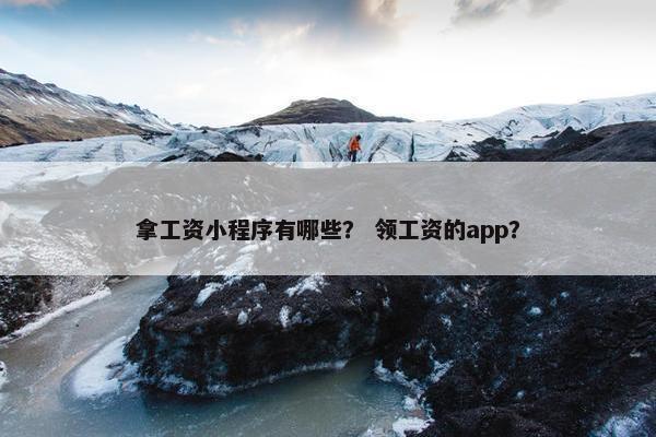拿工资小程序有哪些？ 领工资的app？