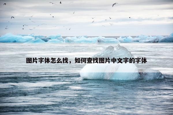 图片字体怎么找，如何查找图片中文字的字体